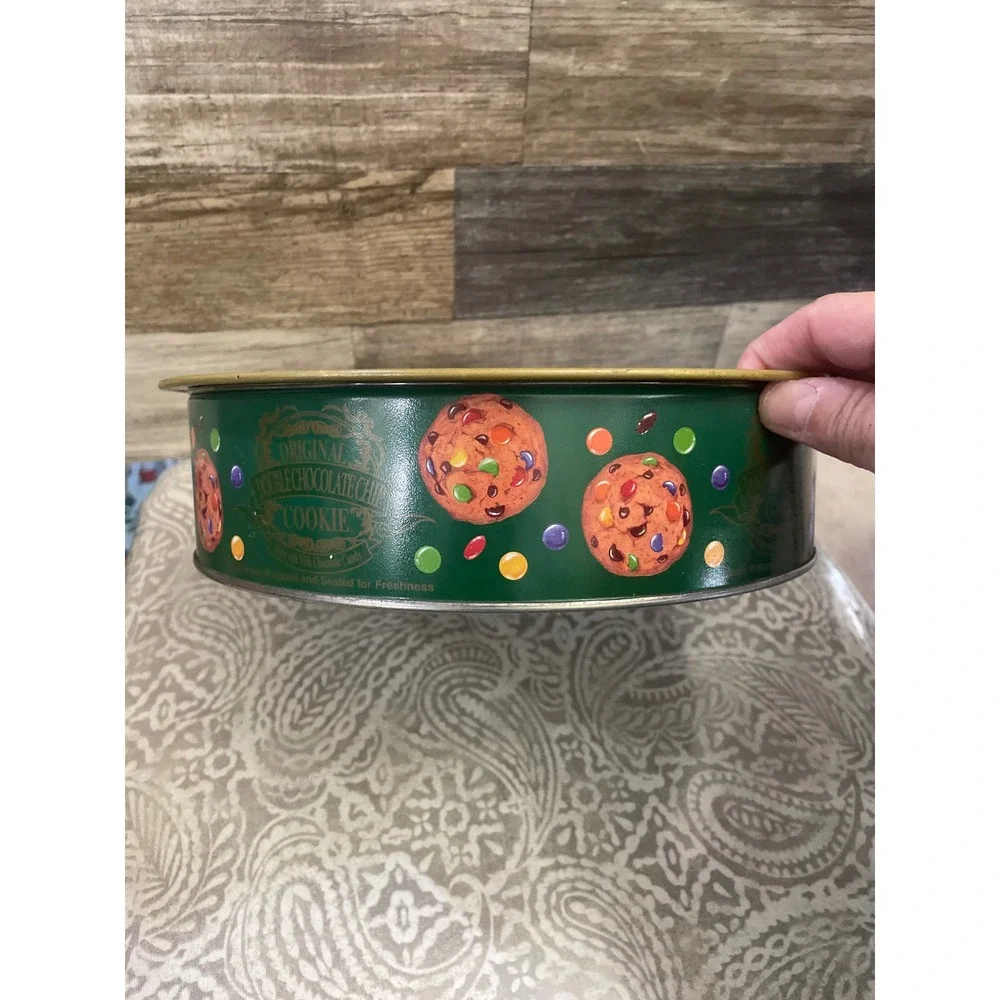Vintage Easy Putt Santa Golfing Cookie Tin Tom Browning Christmas Decor Green